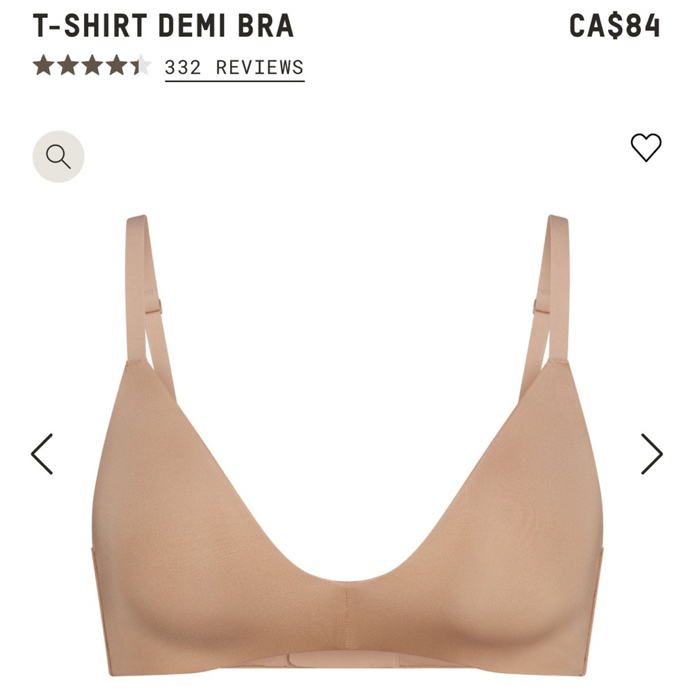 SKIMS Wireless Form T-shirt Demi Bra (36 DD)